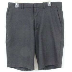 Oobe Men's 34 Golf Chino Flat Front 10" Gray Stretch Pockets Outdoor Shorts 